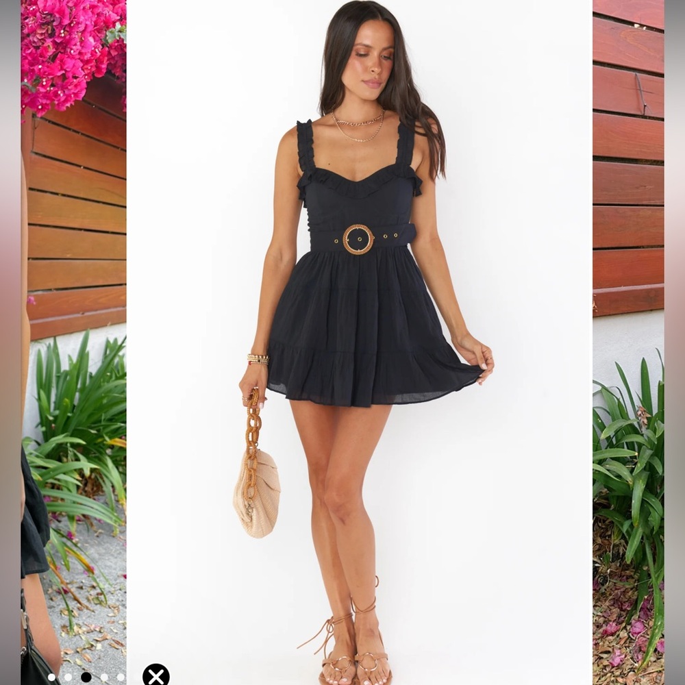 Show Me Your Mumu Jolene Mini Dress in Black size Large